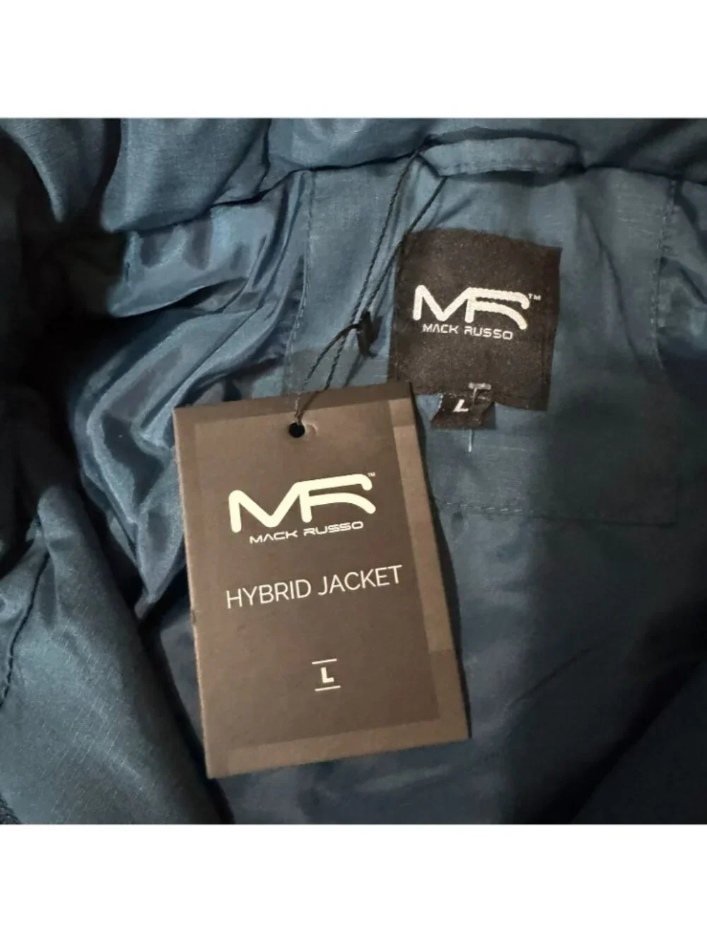 MACK RUSSO Jacket Men's Size L Hybrid Insulated Activewear Teal Full Zip NWT